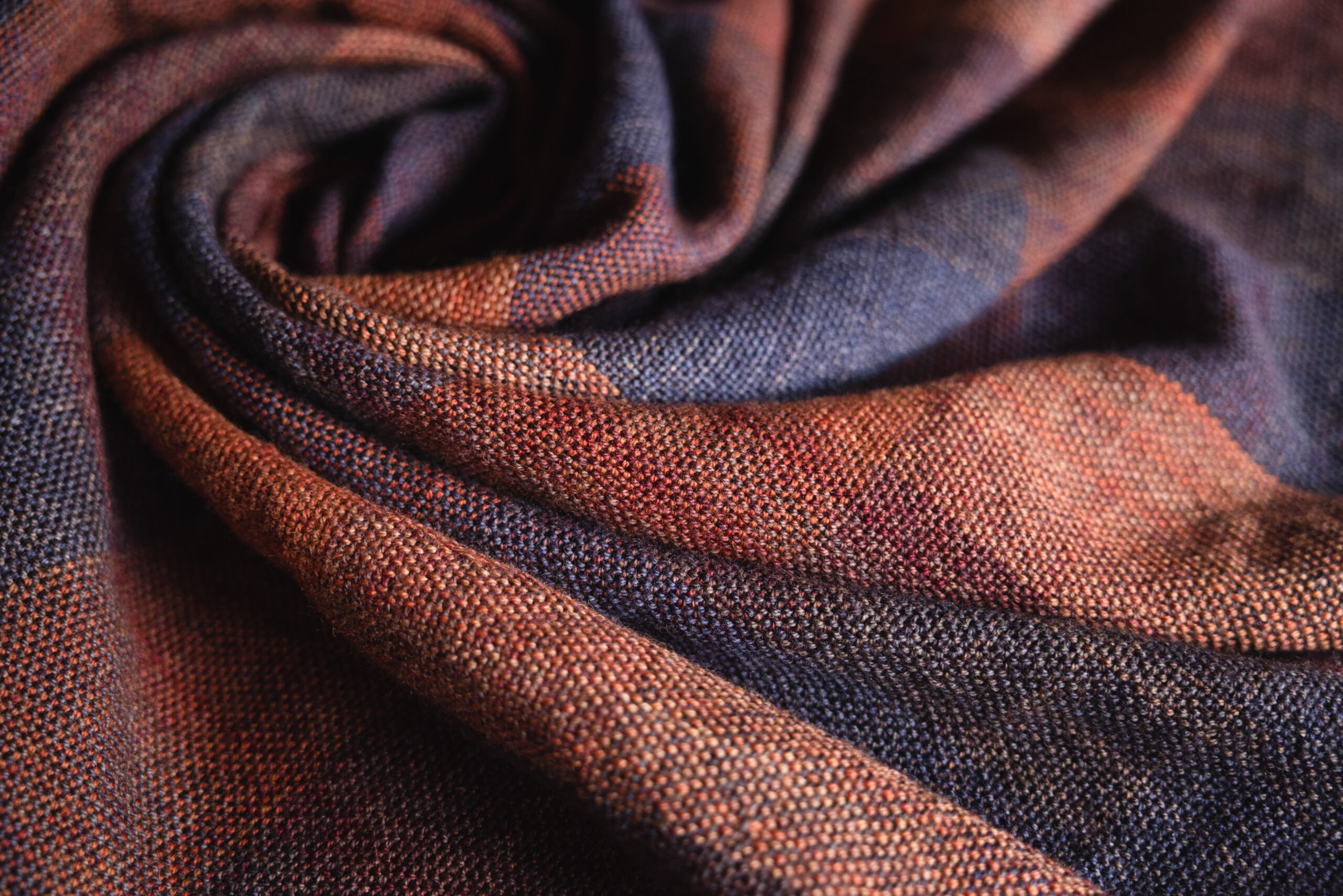 Double width, double weave blanket in Cabin colourway