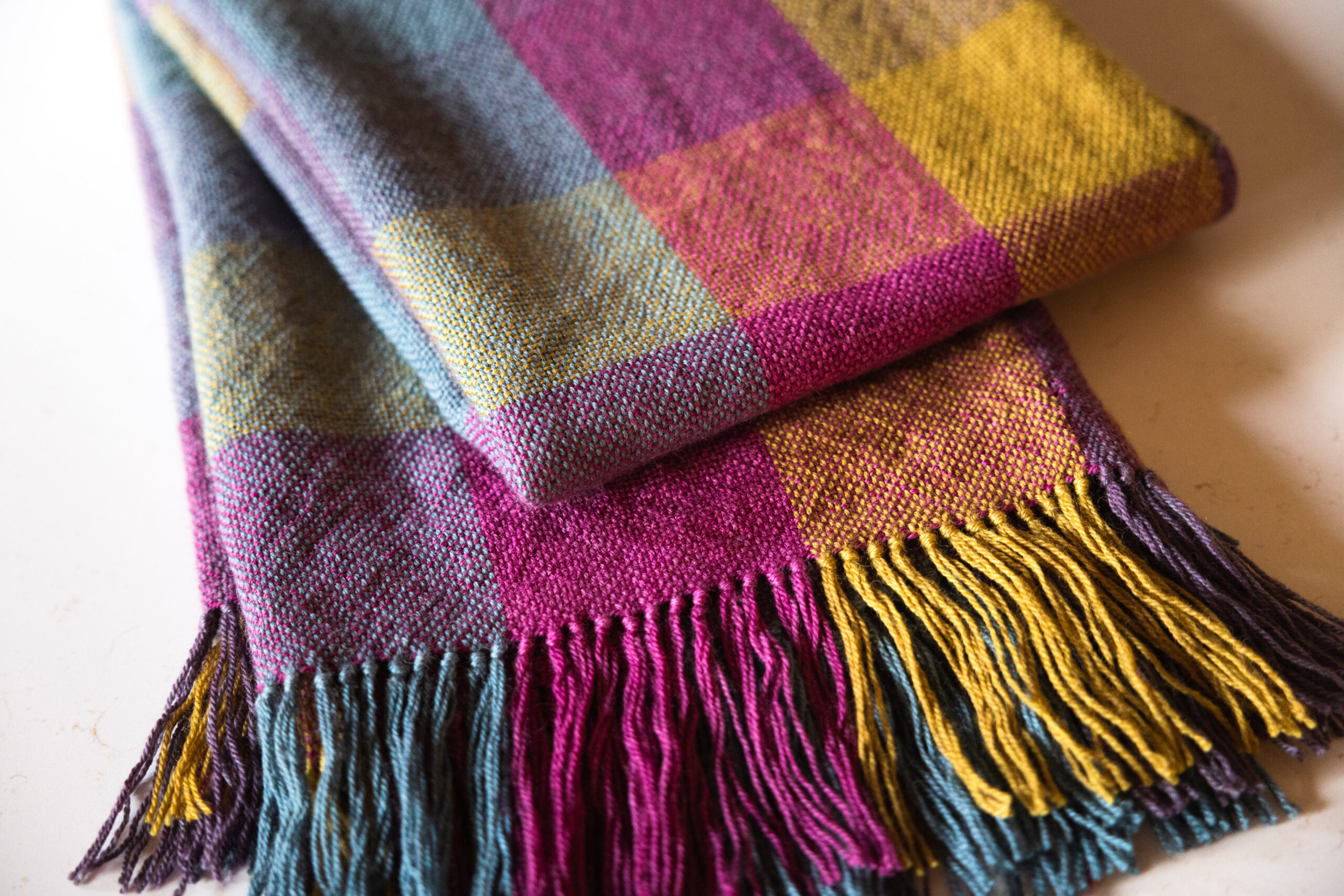 Double width, double weave blanket in Elixir colourway